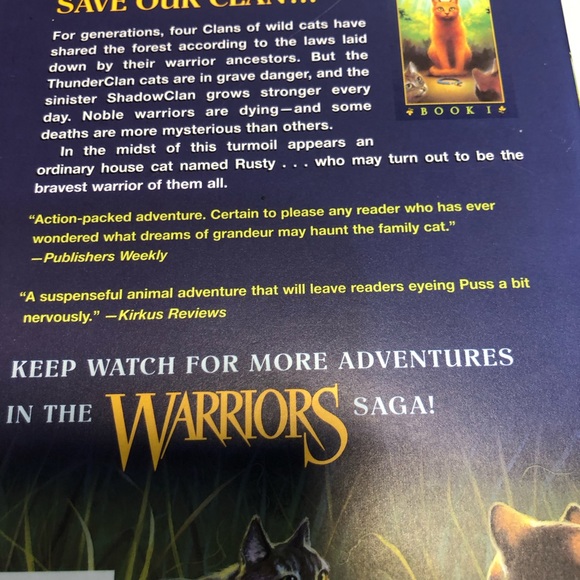 Vintage Warriors Series by Erin Hunter Set of 6 books 2003-2004 Cats Adventure - Picture 9 of 14
